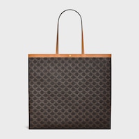 BOLSO SHOPPER GRANDE CON SOLAPA DE LONA TRIOMPHE - MIEL - BOLSOS TOTE - 2 | CELINE