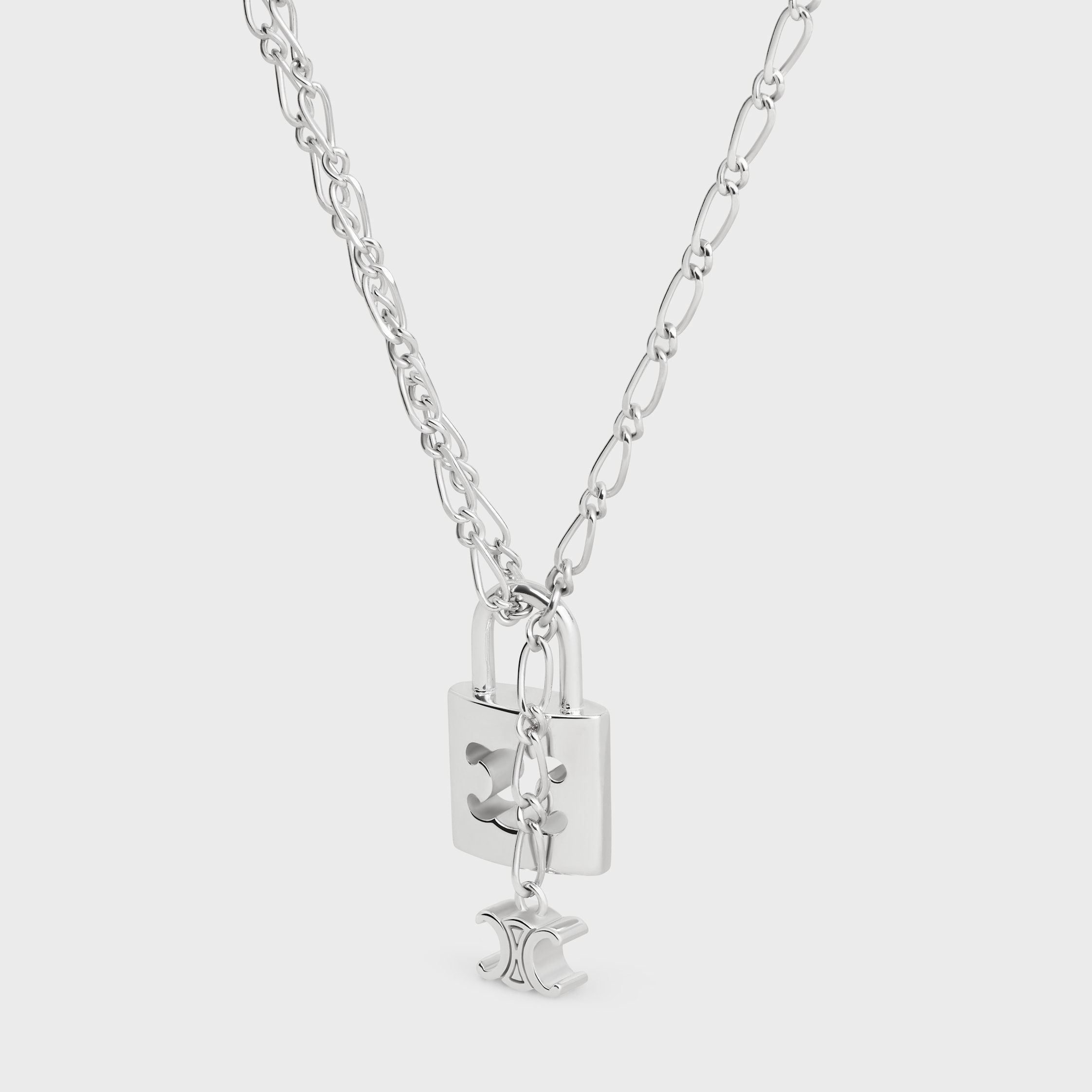 ネックレス・チョーカー TRIOMPHE GOURMETTE NECKLACE IN BRASS WITH RHODIUM FINISH 460JF6BRA.36SI_3_SUM23_V2.jpg