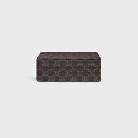 SQUARED BOX IN TRIOMPHE CANVAS - BLACK / TAN - HOME - 1 | CELINE