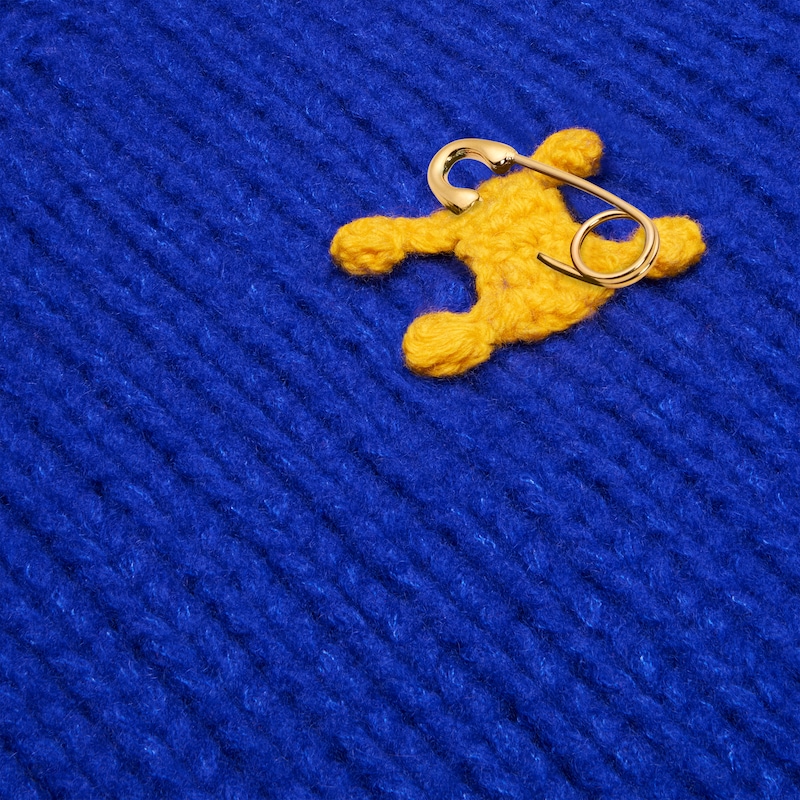 crewneck sweater IN cashmere and silk - ROYAL BLUE -  - 1 | CELINE