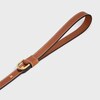 Thin Dog Leash in Smooth Calfskin with Studs Triomphe - TAN - DOG ACCESSORIES - 2 | CELINE