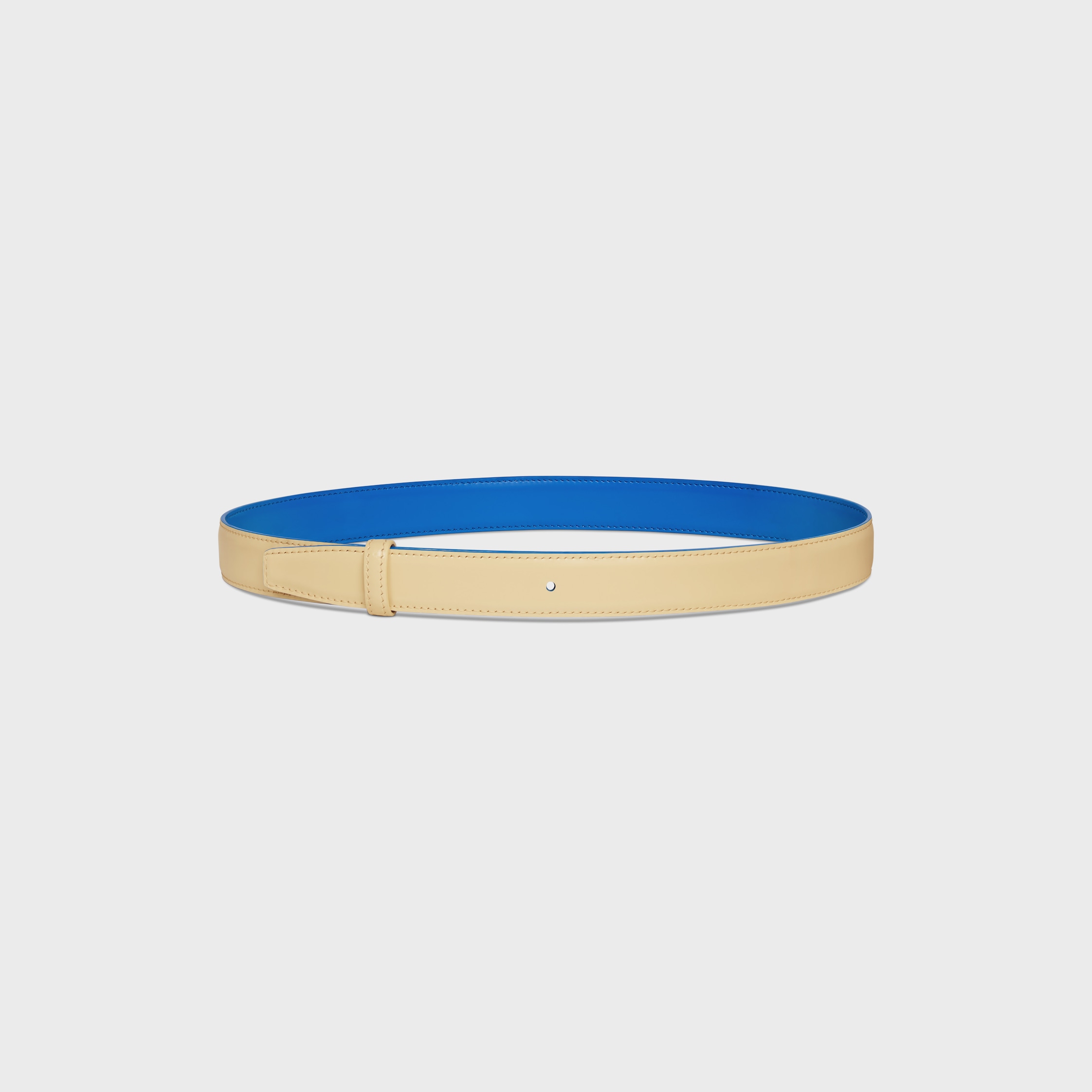 Reversible Strap 25MM IN TAURILLON - ULTRA BLUE / SOFT CREAM | CELINE