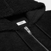 hooded jacket IN polar fleece - BLACK -  - 2 | CELINE