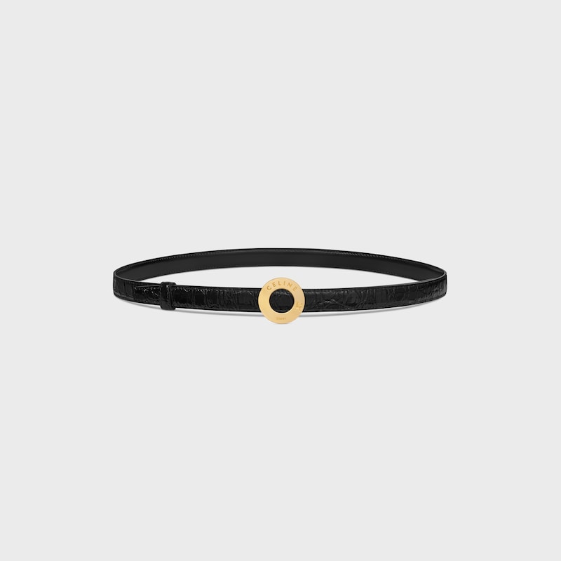 Lani&egrave;re de ceinture r&eacute;versible 18MM Taurillon et Veau fa&ccedil;on crocodile -  -  - 1 | CELINE