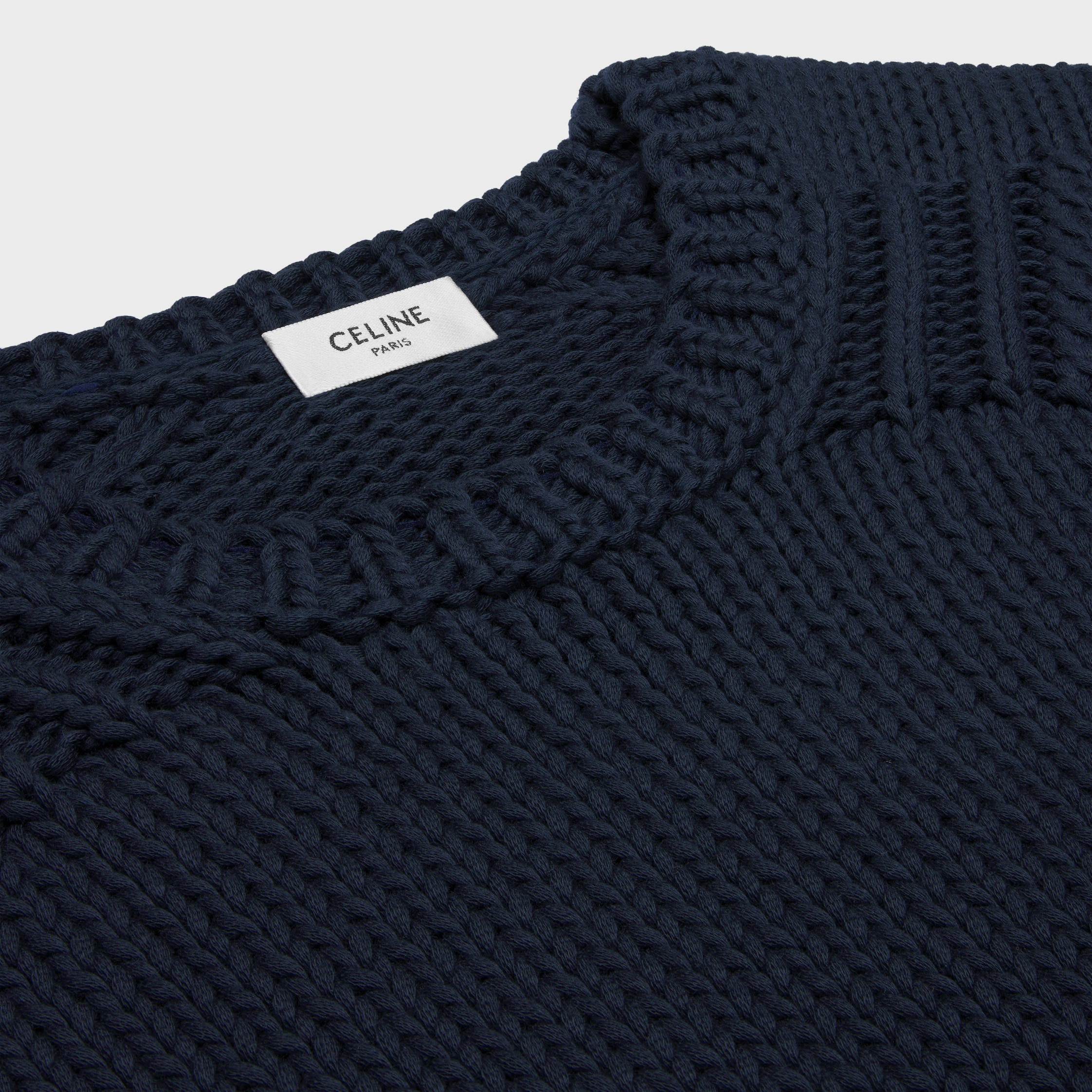 CELINE ネイビー ニットセーター XL DESIGNER BLUE KNITWEAR FOR WOMEN | CELINE