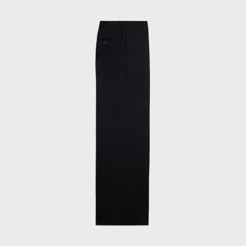 ethan trousers IN wool gabardine - BLACK -  - 1 | CELINE