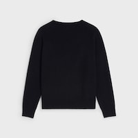 TRIOMPHE V-NECK SWEATER IN HERITAGE CASHMERE - BLACK -  - 2 | CELINE