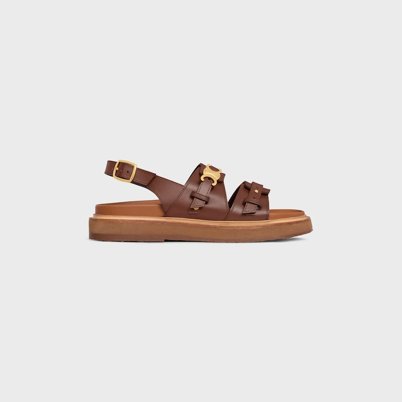 CELINE TIPPI TRIOMPHE SANDALE aus KALBSLEDER - DUNKELBRAUN -  - 1 | CELINE
