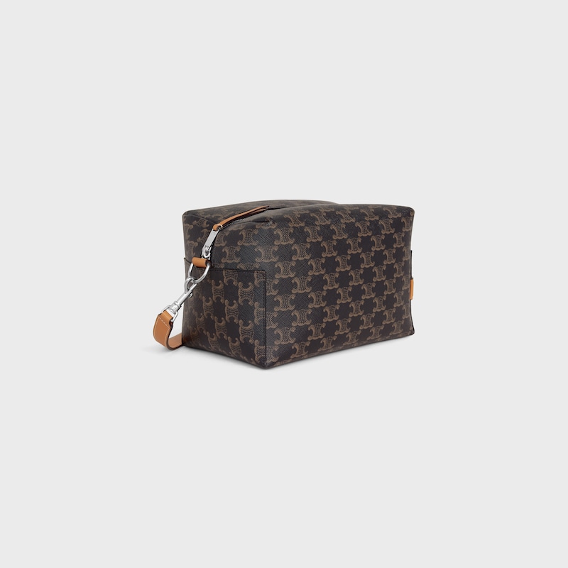 TAKE AWAY标志印花斜挎包 - 黄褐色 - 斜挎包 - 1 | CELINE