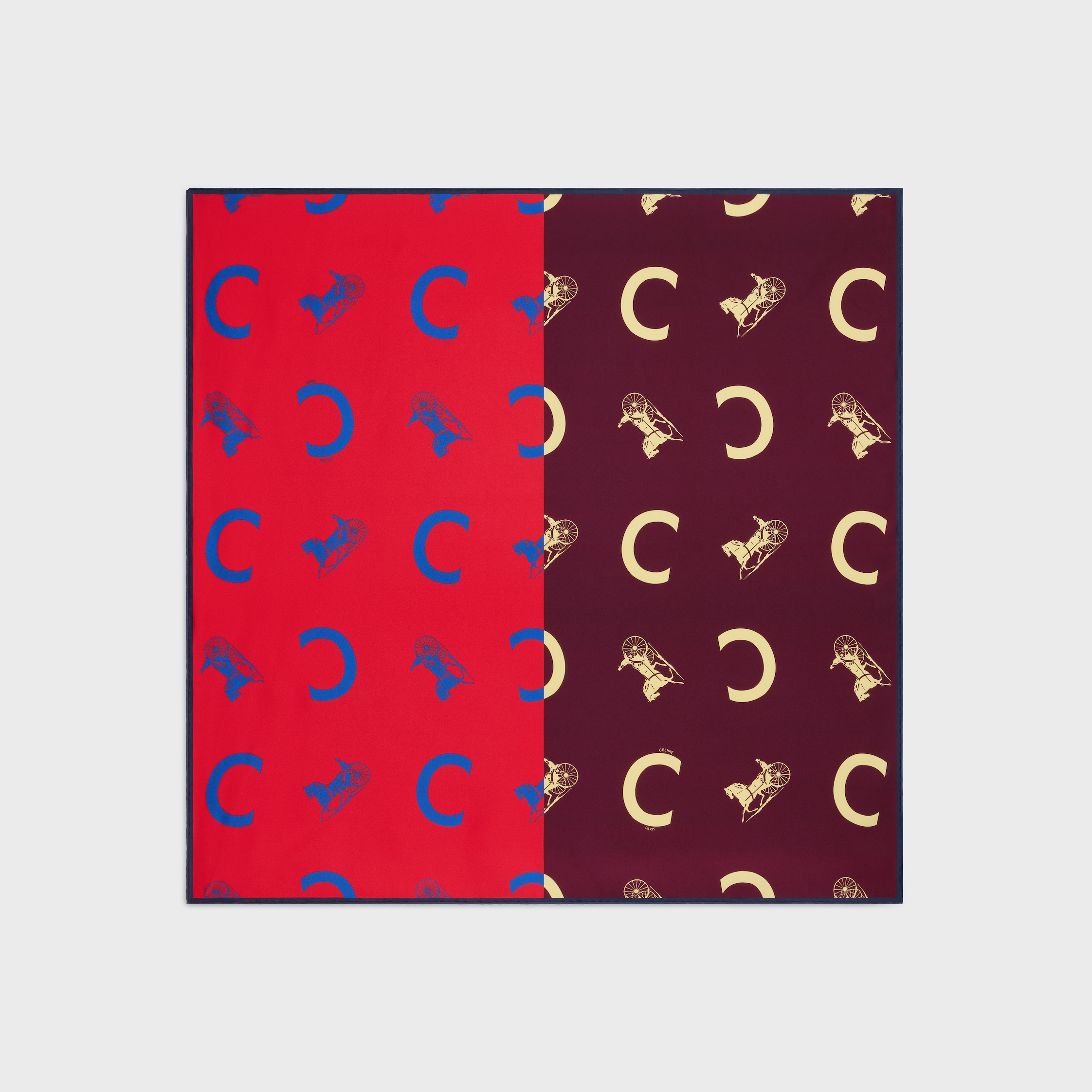 スクエアスカーフ / シルクツイル - フォックスレッド / ブラウン | CELINE