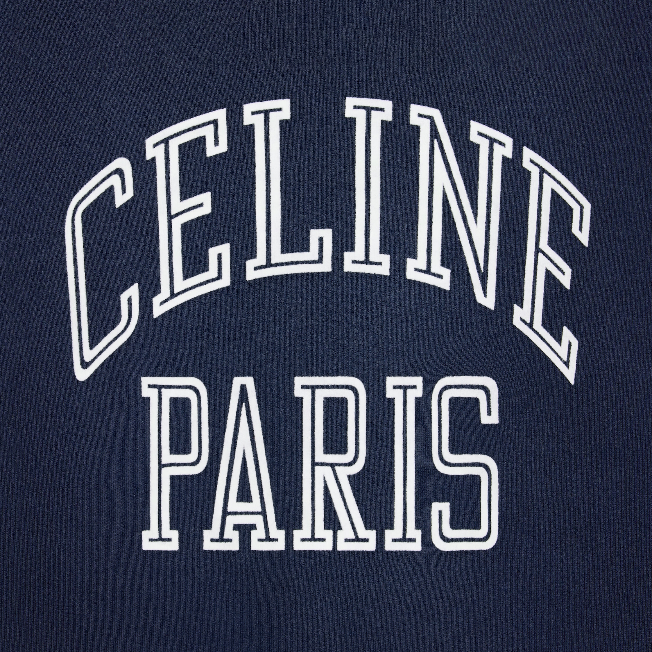 ルーズ スウェットシャツ / コットンフリース - ネイビー / オフ