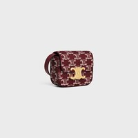 MINI CLAUDE in TRIOMPHE CANVAS TWO-TONE - LIGHT BURGUNDY - TRIOMPHE CANVAS - 2 | CELINE
