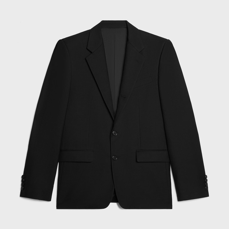 veste classique gabardine laine - Noir -  - 1 | CELINE