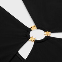 triomphe swimsuit in matte jersey - BLACK -  - 1 | CELINE