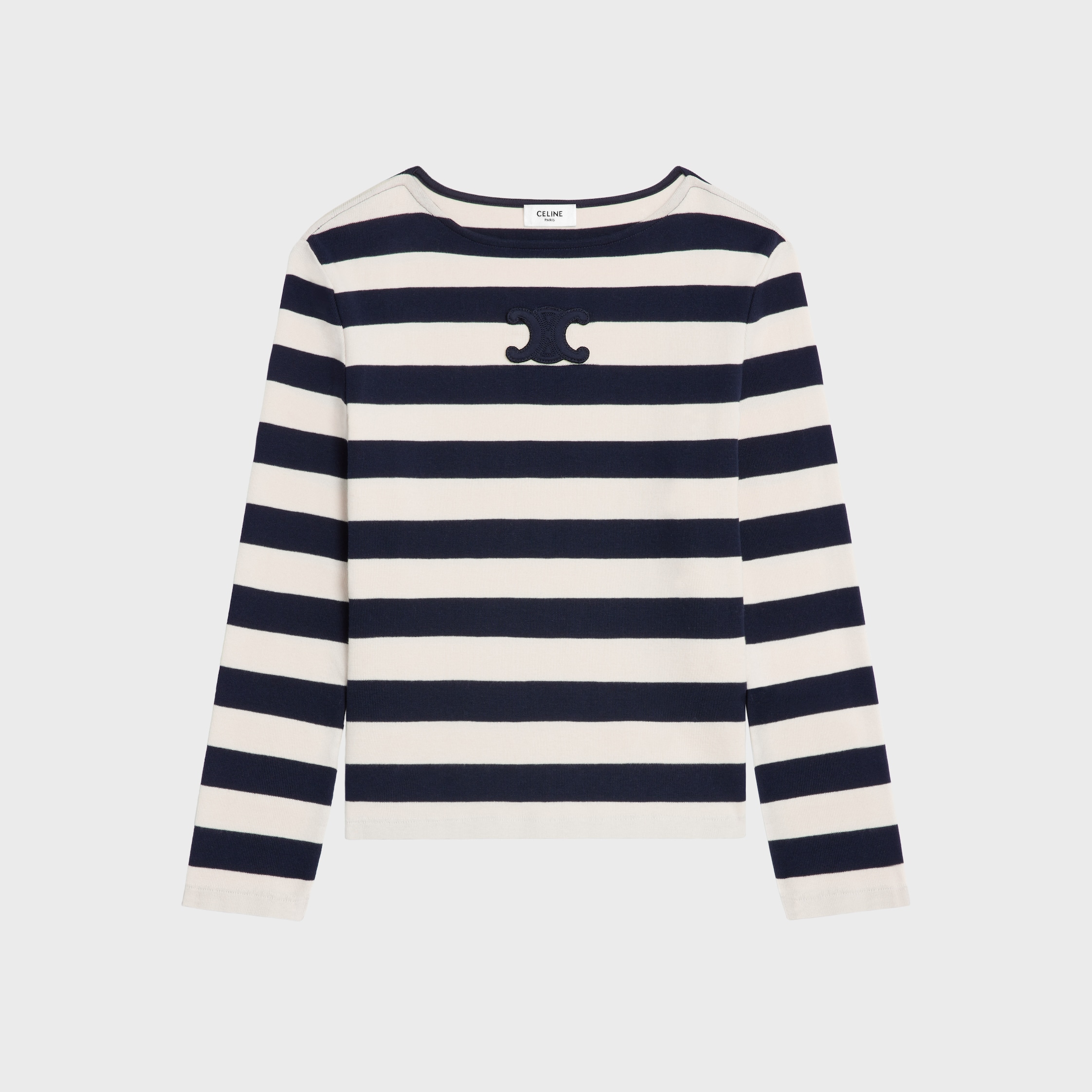 Celine triomphe triangle top IN striped jersey 関税込 TRIOMPHE TRIANGLE TOP IN STRIPED JERSEY - | CELINE