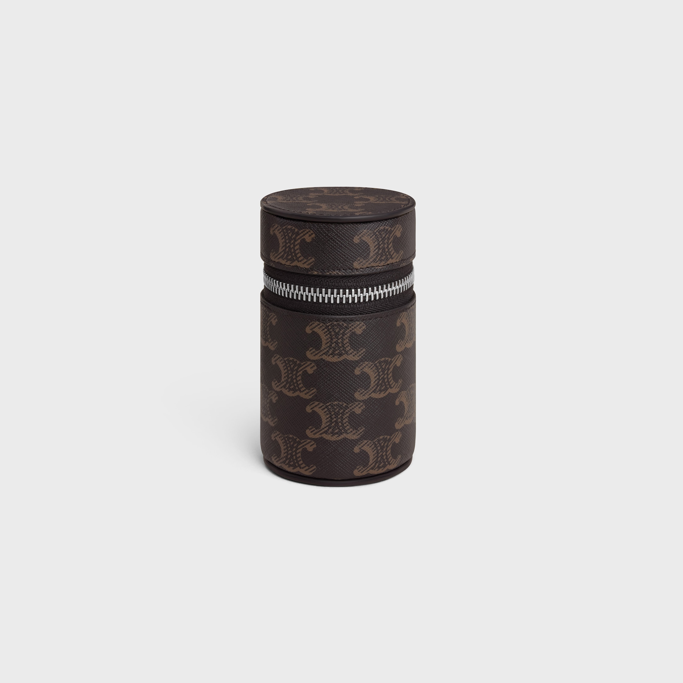 CAMERA LENS CASE IN TRIOMPHE CANVAS AND CALFSKIN - TAN | CELINE
