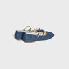 LES BALLERINES CELINE DOUBLE STRAP IN DENIM - BLUE -  - 3 | CELINE