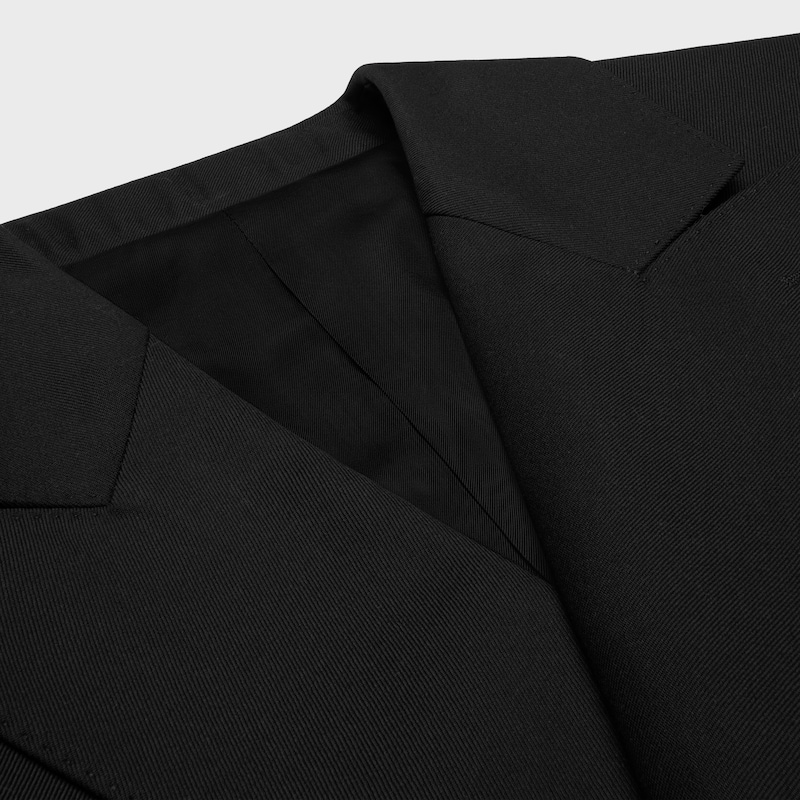 colonne blazer IN wool gabardine - BLACK -  - 1 | CELINE