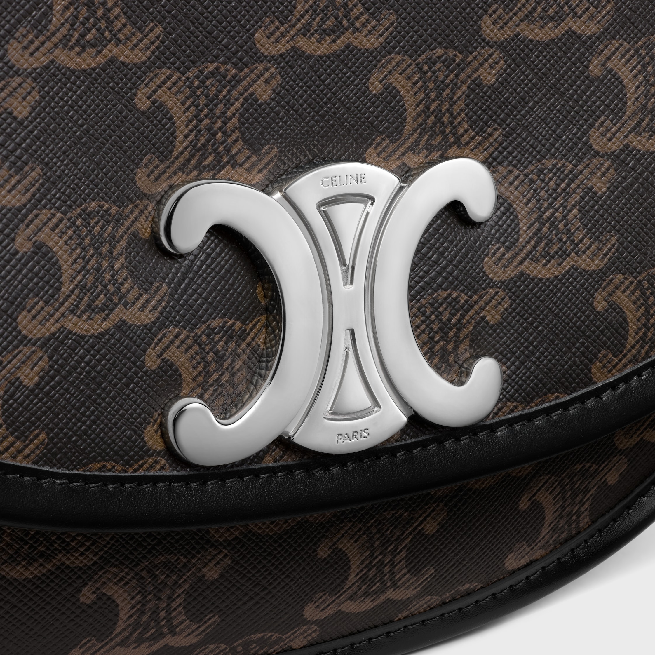 MEDIUM BESACE TRIOMPHE IN TRIOMPHE CANVAS AND CALFSKIN