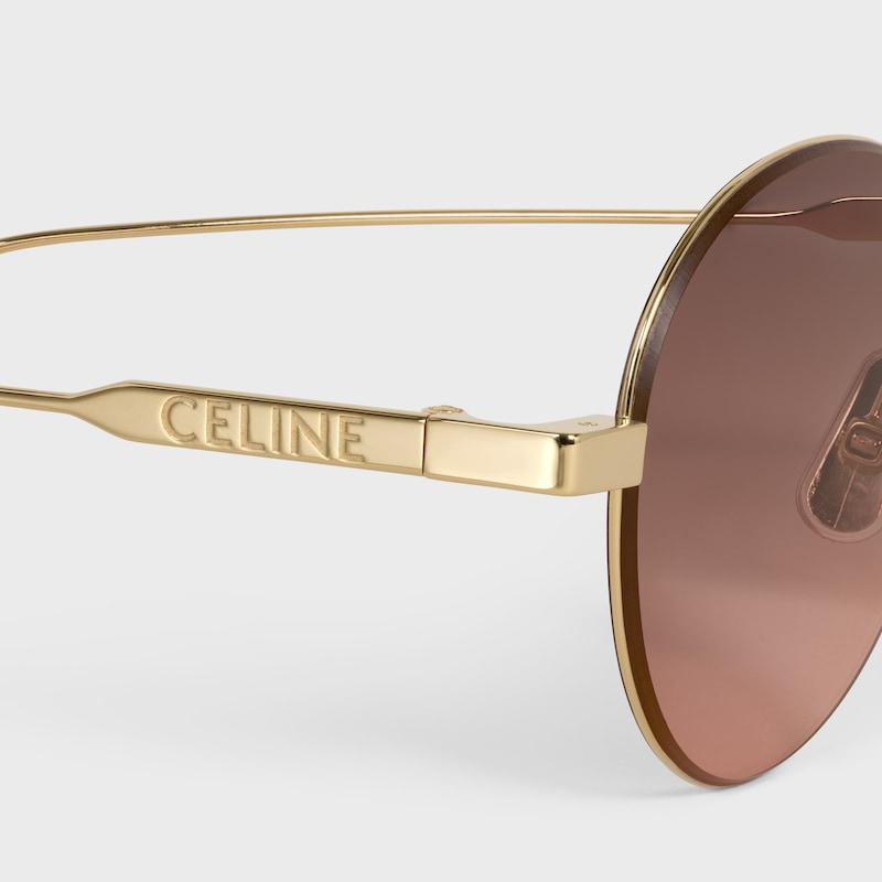 GAFAS DE SOL METAL FRAME 28 DE METAL - DORADO CLARO / ROSA AMARRONADO -  - 1 | CELINE