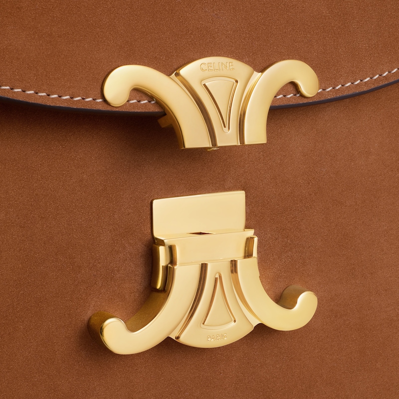 BOLSO NINO MEDIANO DE PIEL DE BECERRO NUBUCK - CAMEL - BOLSOS CON ASA SUPERIOR - 1 | CELINE