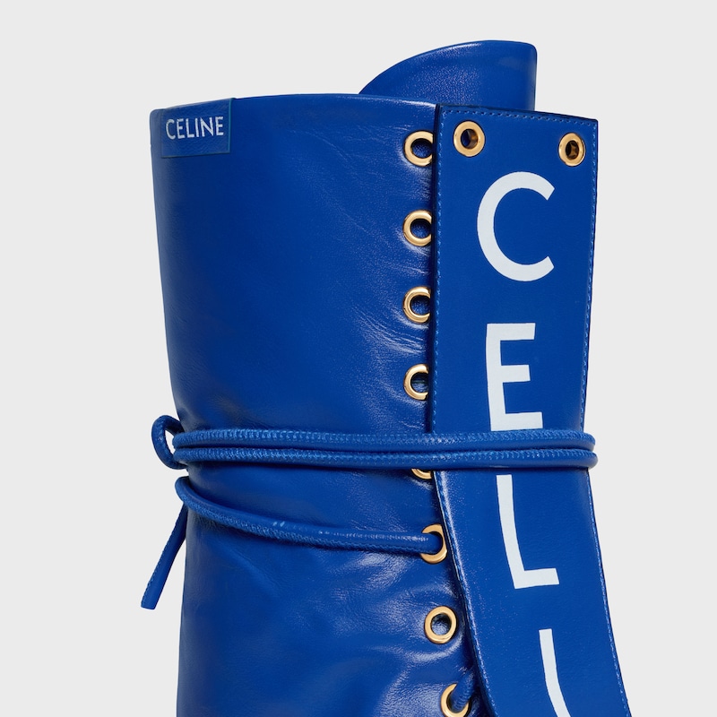 BALLET HIGH - BOTTINE &Agrave; LACETS EN CUIR D'AGNEAU - ULTRA BLEU -  - 1 | CELINE