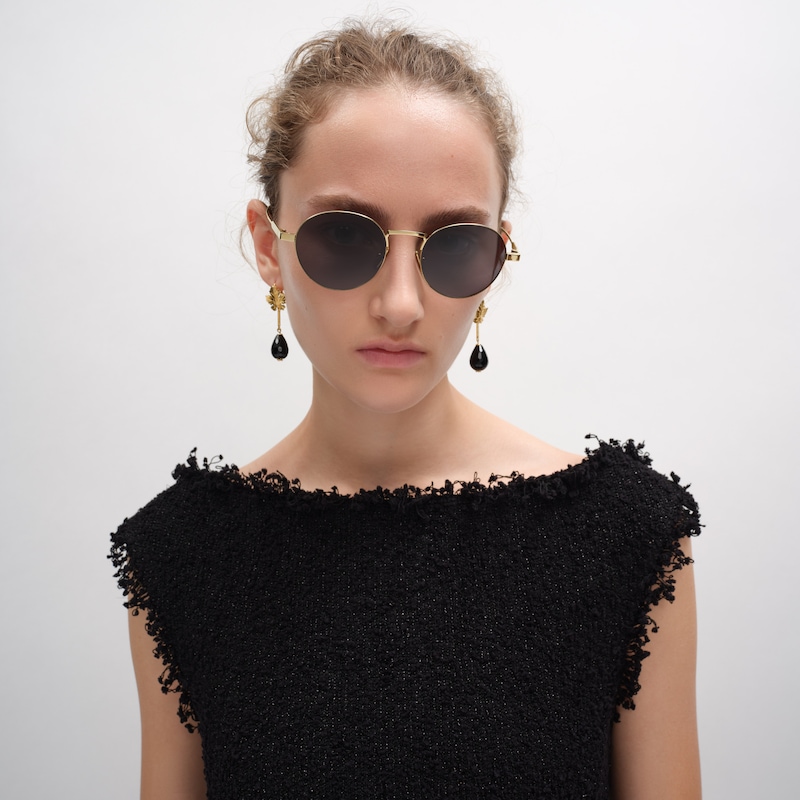 Lunettes de soleil Metal Frame 28 en Métal - Light Gold / Brown -  - 1 | CELINE