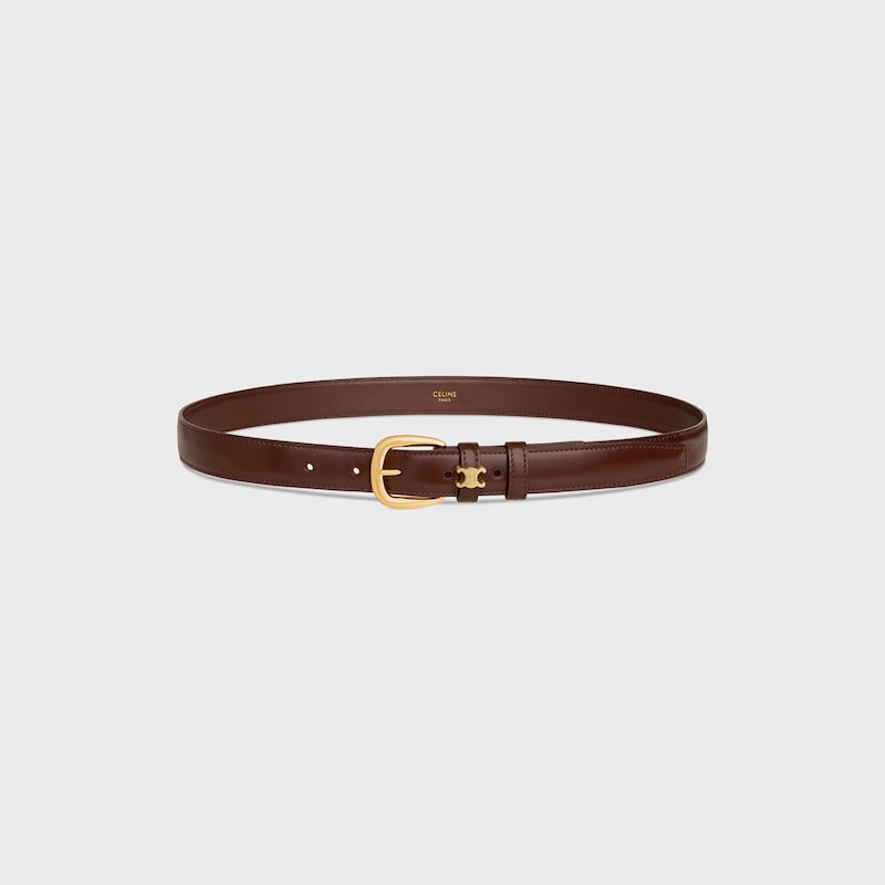 CEINTURE VIVIENNE 25MM Taurillon - CHATAIGNE -  - 1 | CELINE