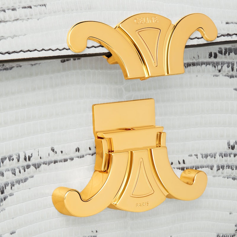 BOLSO DE HOMBRO CLAUDE de piel de lagarto - NATURAL - CLAUDE - 1 | CELINE