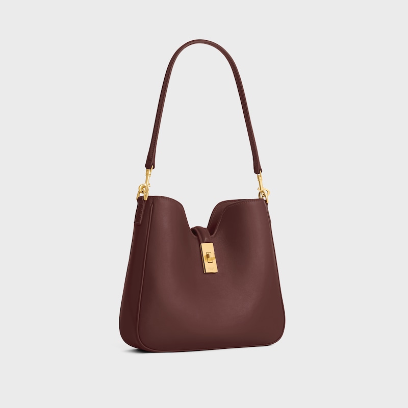 SMALL CAMILLE 16 SOFT BAG IN SMOOTH CALFSKIN - CHESTNUT - MORE LINES - 1 | CELINE