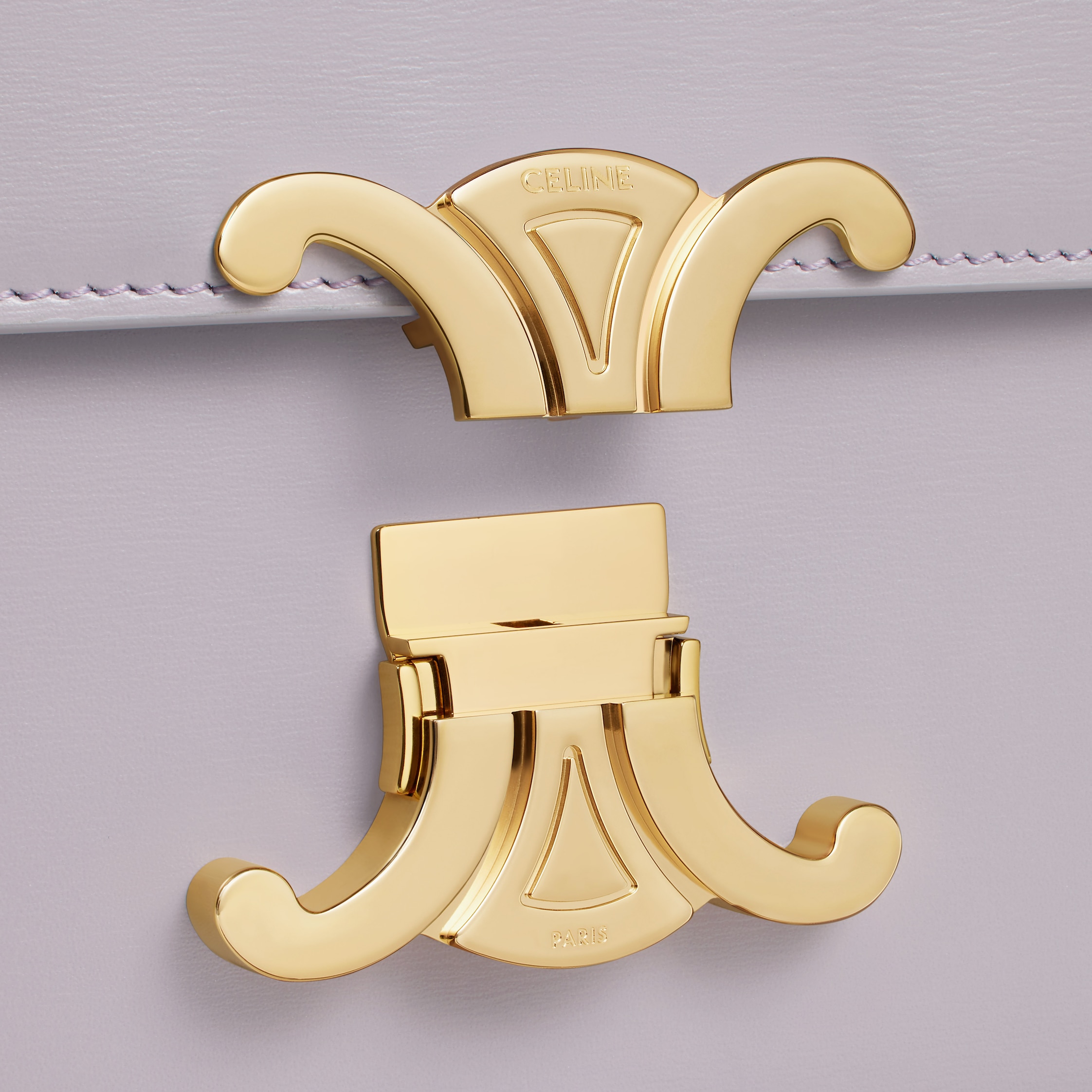 【CELINE】TRIOMPHE SCRUNCHIE●461DK2SIB15IA CELINE MINI TRIOMPHE SCRUNCHY IN SILK AND BRASS WITH GOLD