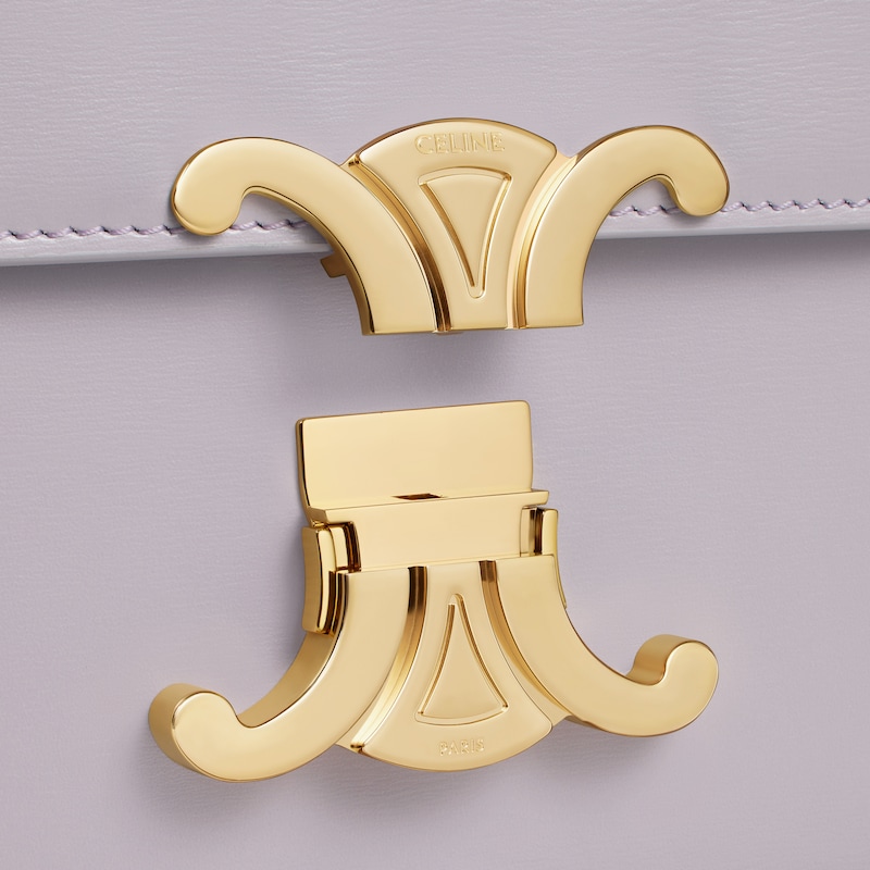 Teen Triomphe Bag in shiny calfskin - LIGHT LILAC - SHOULDER BAGS - 1 | CELINE