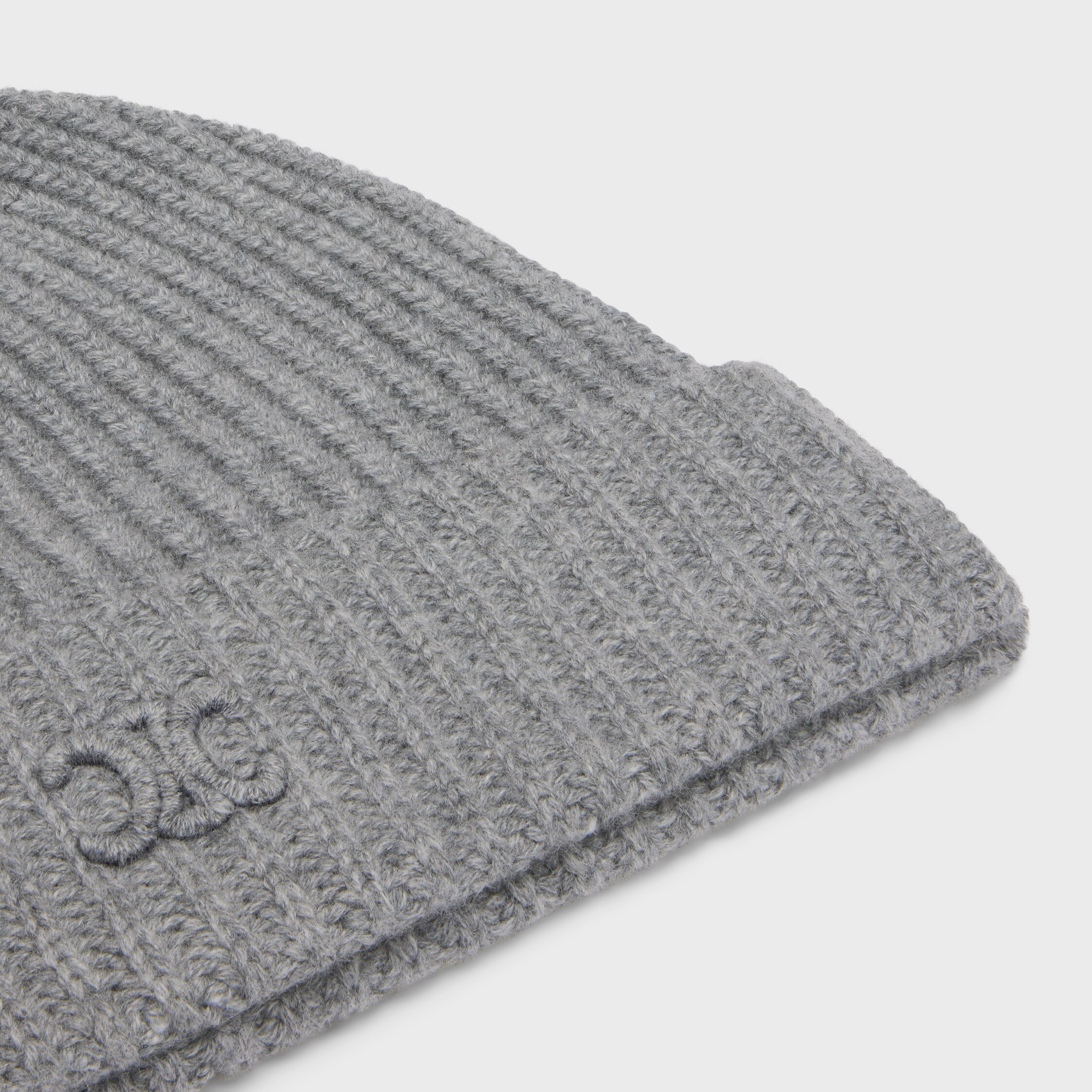 【日本入手困難】TRIOMPHE BEANIE IN SCOTTISH CASHMERE triomphe beanie in scottish cashmere - MEDIUM GREY | CELINE
