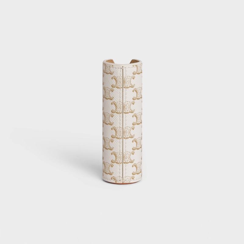 TRAVEL SPRAY Case in Triomphe Canvas and Calfskin - WHITE - TRAVEL SPRAYS - 1 | CELINE