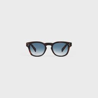 Black Frame 42 sunglasses in Acetate - Dark Havana / Blue -  - 1 | CELINE