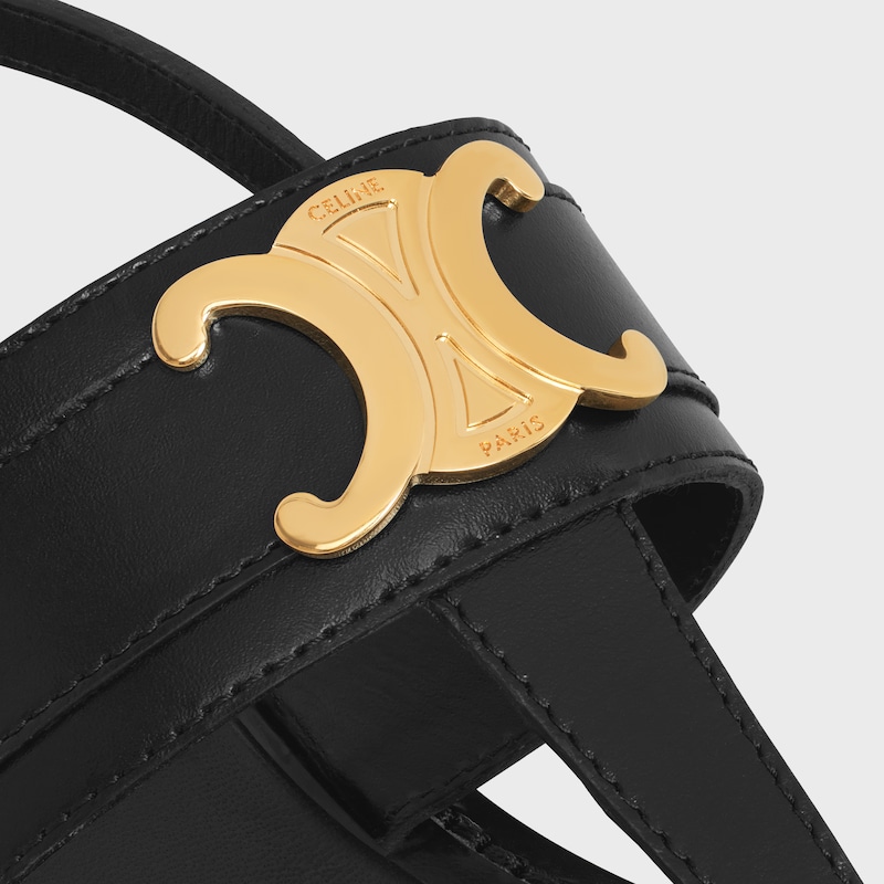 SANDALIA DE PLAYA CELINE LYMPIA DE PIEL DE BECERRO - NEGRO -  - 1 | CELINE
