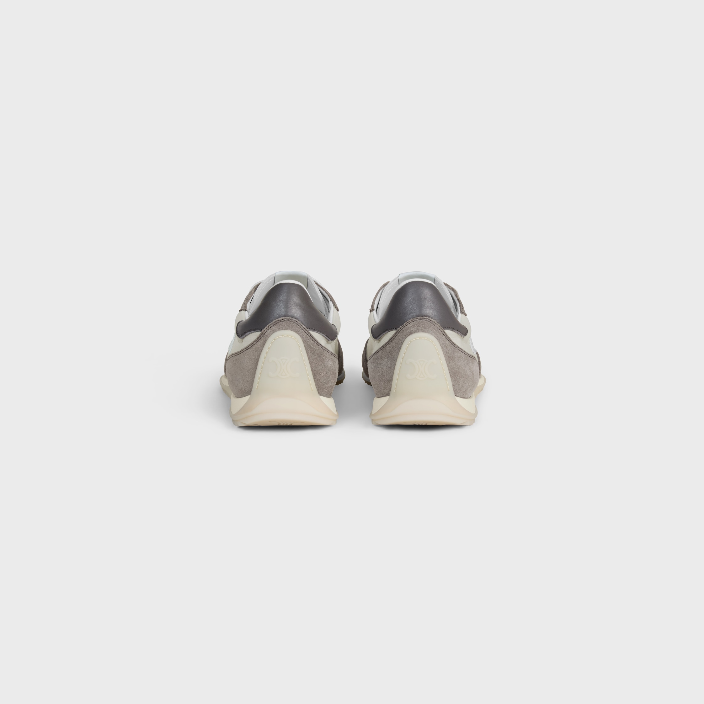 RACER SNEAKER IN NYLON, SUEDE CALFSKIN AND CALFSKIN - GREY | CELINE