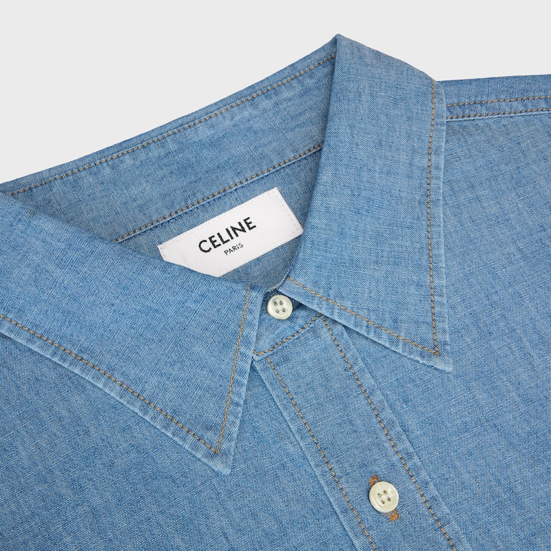 overshirt IN cotton denim - STONE BIO WASH -  - 1 | CELINE