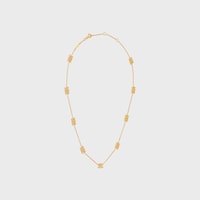 Triomphe Mini Triomphe Necklace in Brass with Gold Finish - GOLD - CELINE FRENCH TEE - 2 | CELINE
