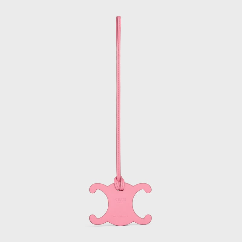 TRIOMPHE BAG CHARM IN SMOOTH CALFSKIN - ROSE - BAG CHARMS - 1 | CELINE