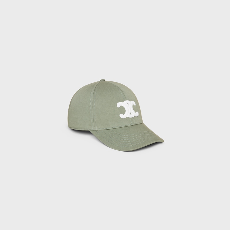 GORRA DE B&Eacute;ISBOL TRIOMPHE DE GABARDINA DE ALGOD&Oacute;N - SALVIA -  - 1 | CELINE