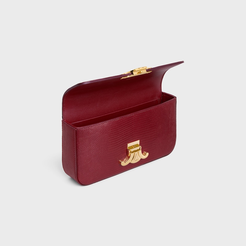 CHAIN SHOULDER BAG CLAUDE IN lizard - LIGHT BURGUNDY - MORE LINES - 1 | CELINE