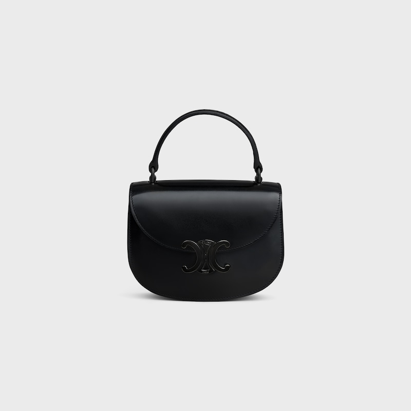 MINI BESACE CLEA in Shiny Calfskin - BLACK - MORE LINES - 1 | CELINE
