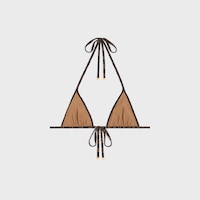 triangle top in monogram jersey - TOFFEE / BROWN -  - 2 | CELINE