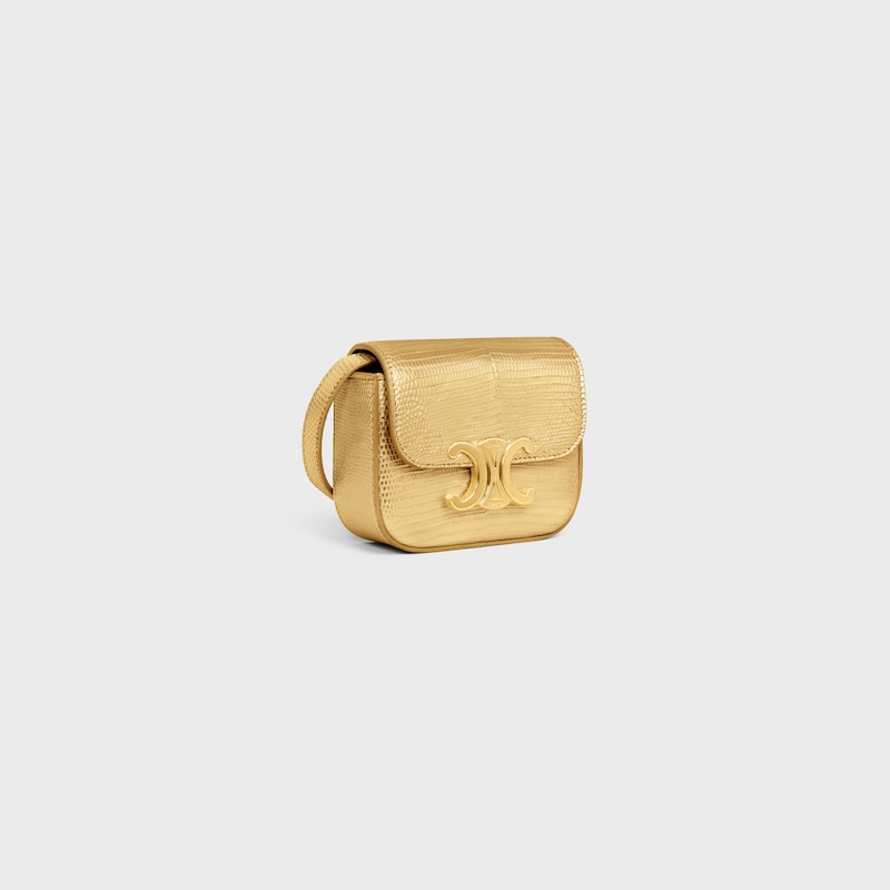 MINI CLAUDE in LAMINATED LIZARD - GOLD - MORE LINES - 1 | CELINE