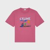루즈 티셔츠 - 코튼 저지 - 로즈 파세/멀티컬러 -  - 1 | CELINE