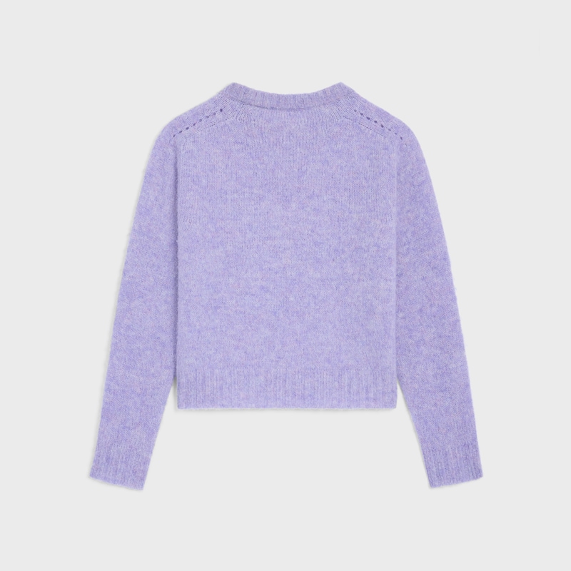 雪特兰羊毛圆领套头衫 - 浅紫色 -  - 1 | CELINE