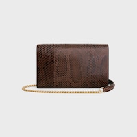 POCHETTE ENVELOPPE AVEC CHA&Icirc;NE Python - HICKORY - POCHETTES AVEC CHA&Icirc;NE - 2 | CELINE