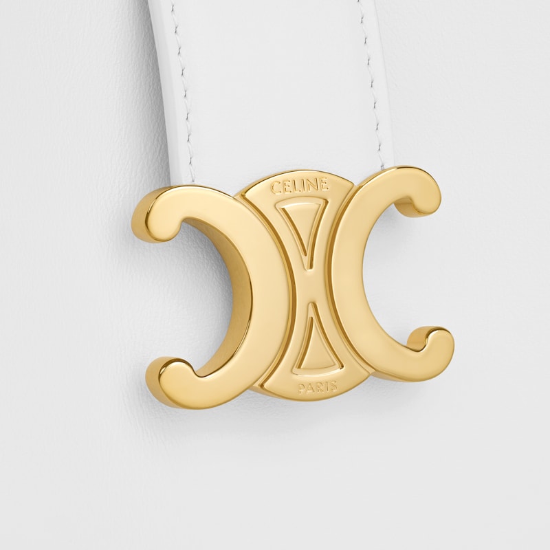 SMALL BUCKET LOUISE IN SMOOTH CALFSKIN - ARCTIC WHITE - MORE LINES - 1 | CELINE