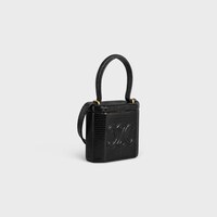 lock bag cuir triomphe in Lizard - BLACK - EVENING BAGS - 2 | CELINE